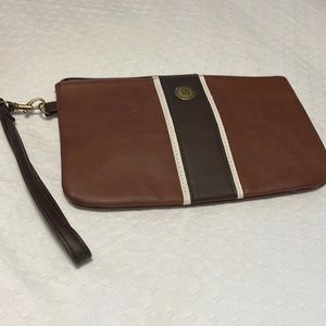 StoneMountain leather wristlet/clutch brown colors